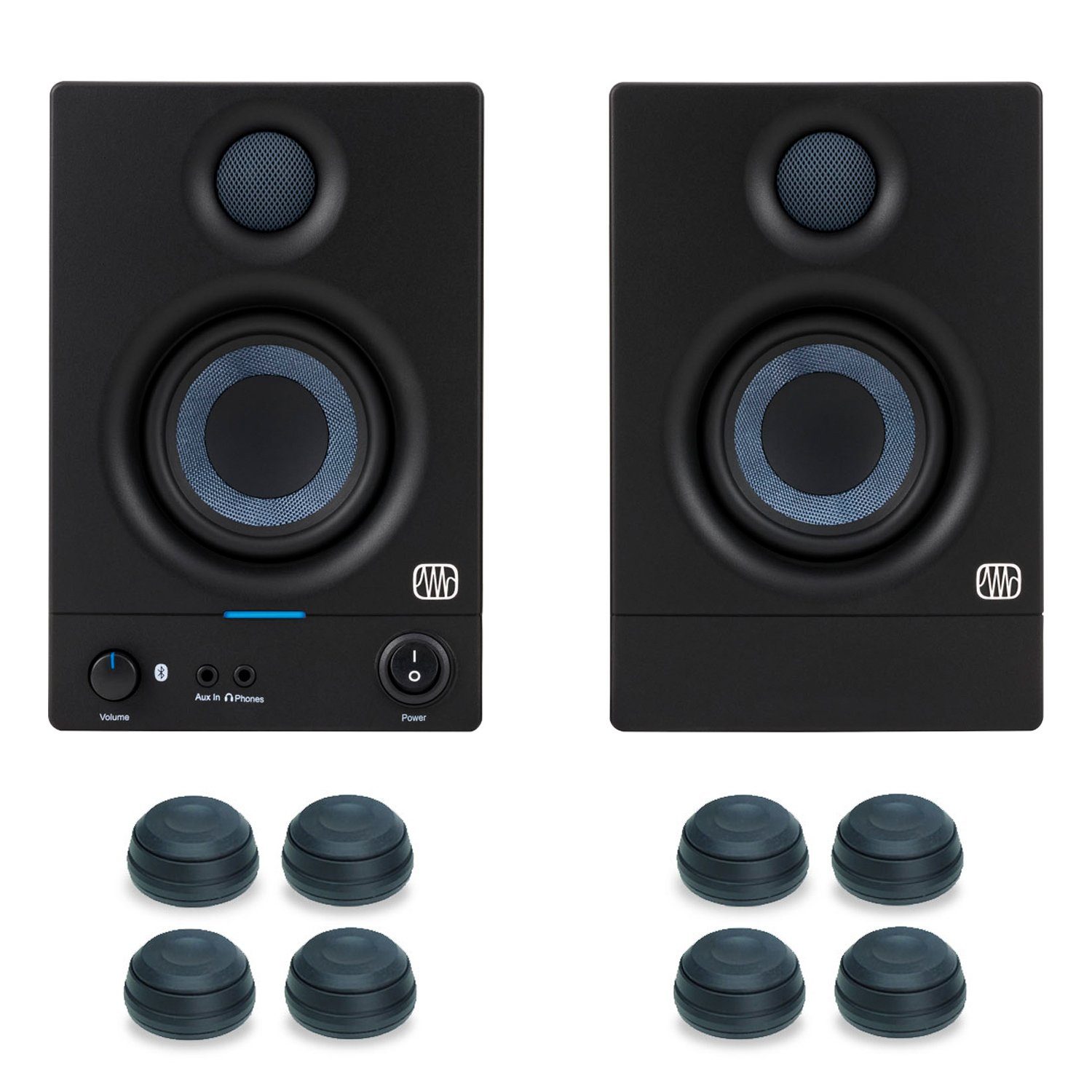 Presonus Presonus Eris 3.5BT Boxen 2nd Gen mit Boxen-Füße PC-Lautsprecher (Bluetooth, 50 W, mit Boxen-Füße)