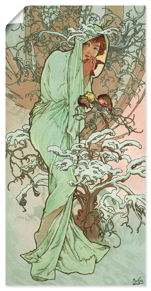 Artland Wandbild Hiver (Winter), 1896, Frau (1 St), als Leinwandbild,  Wandaufkleber oder Poster in versch. Größen