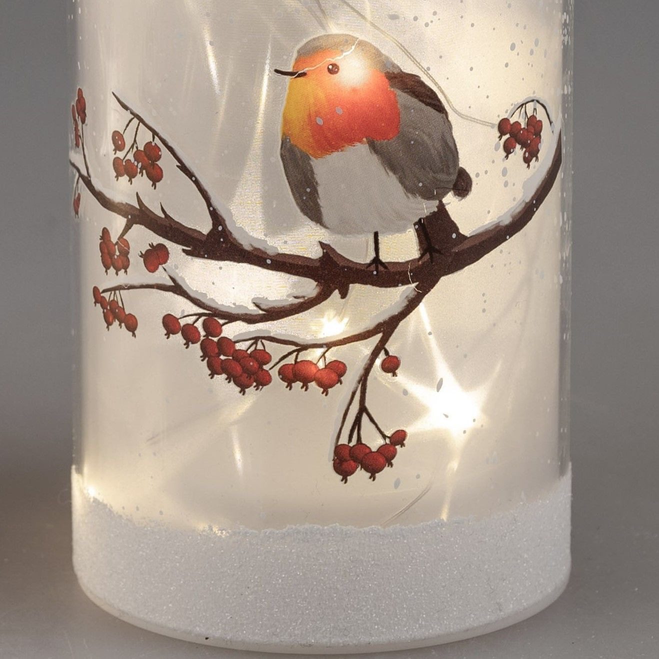 formano LED Tischleuchte Winterzeit, Mit Timerfunktion, Weiß, Motiv: Vogel günstig online kaufen