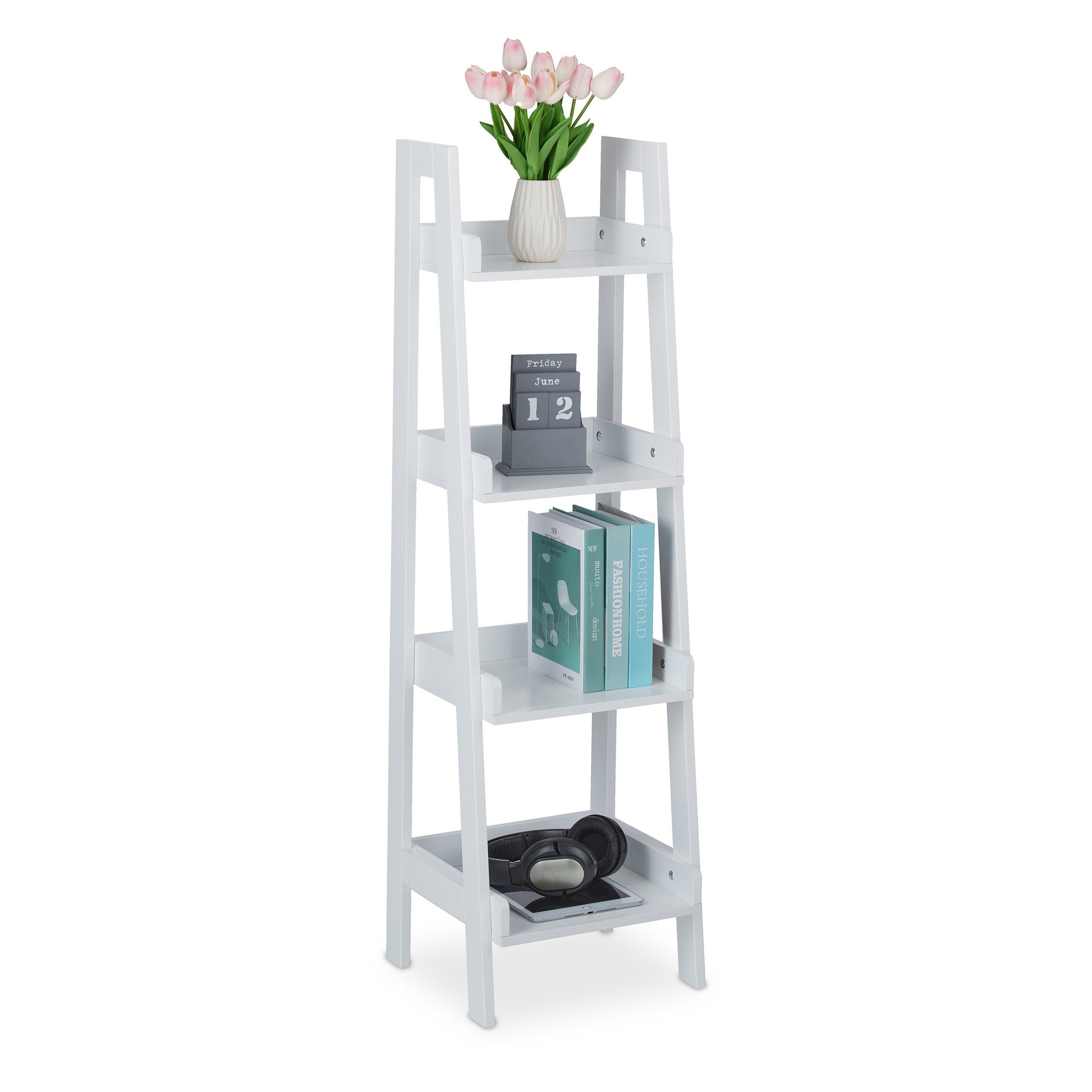 relaxdays Standregal weiß 4 Ebene günstig online kaufen