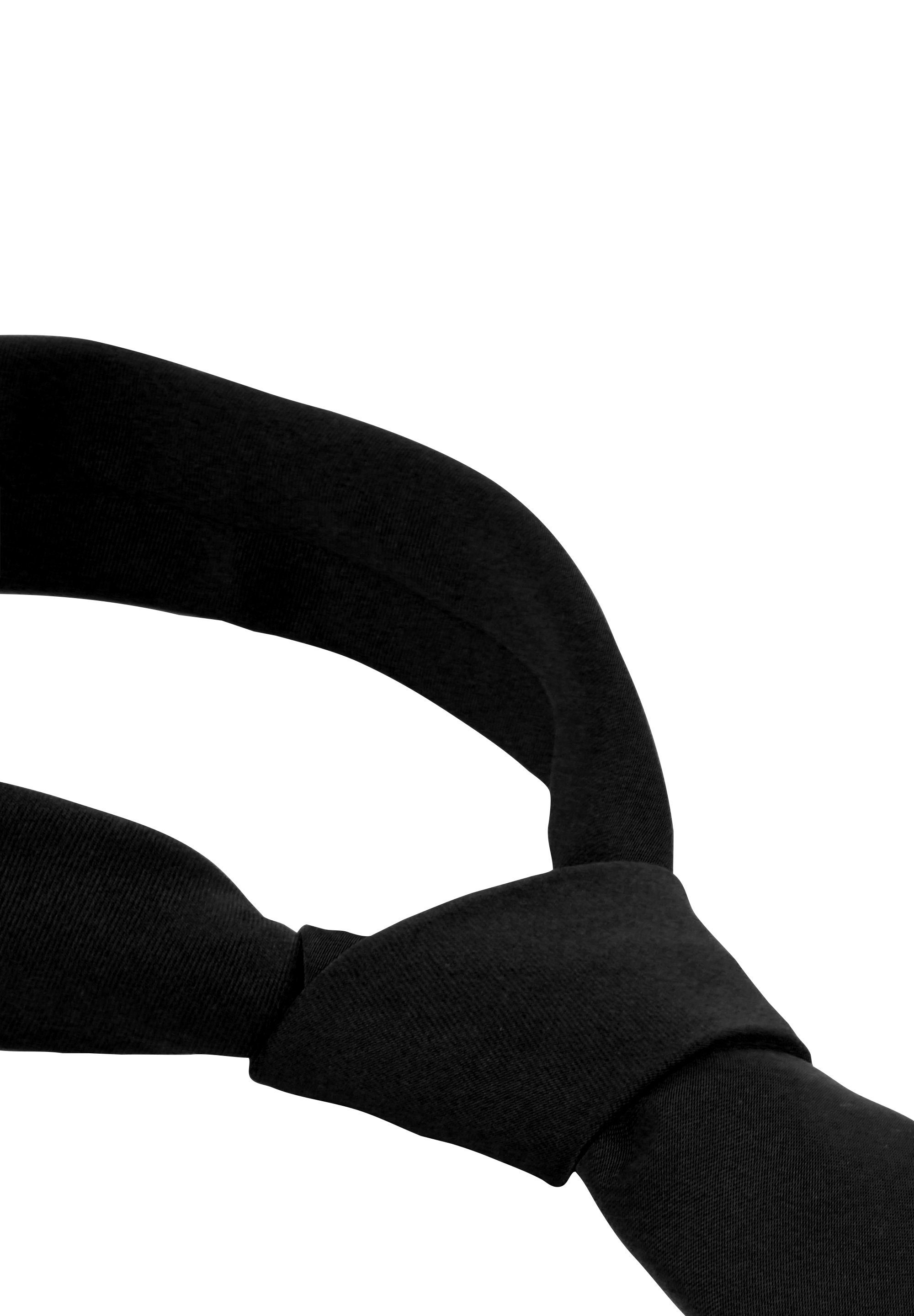 Fabio Farini Krawatte einfarbige Herren Schlips - Unicolor Krawatte in 6cm oder 8cm Breite (1-St., Unifarben) Schmal (6cm), Schwarz perfekt als Geschenk – Bild 4 von 5