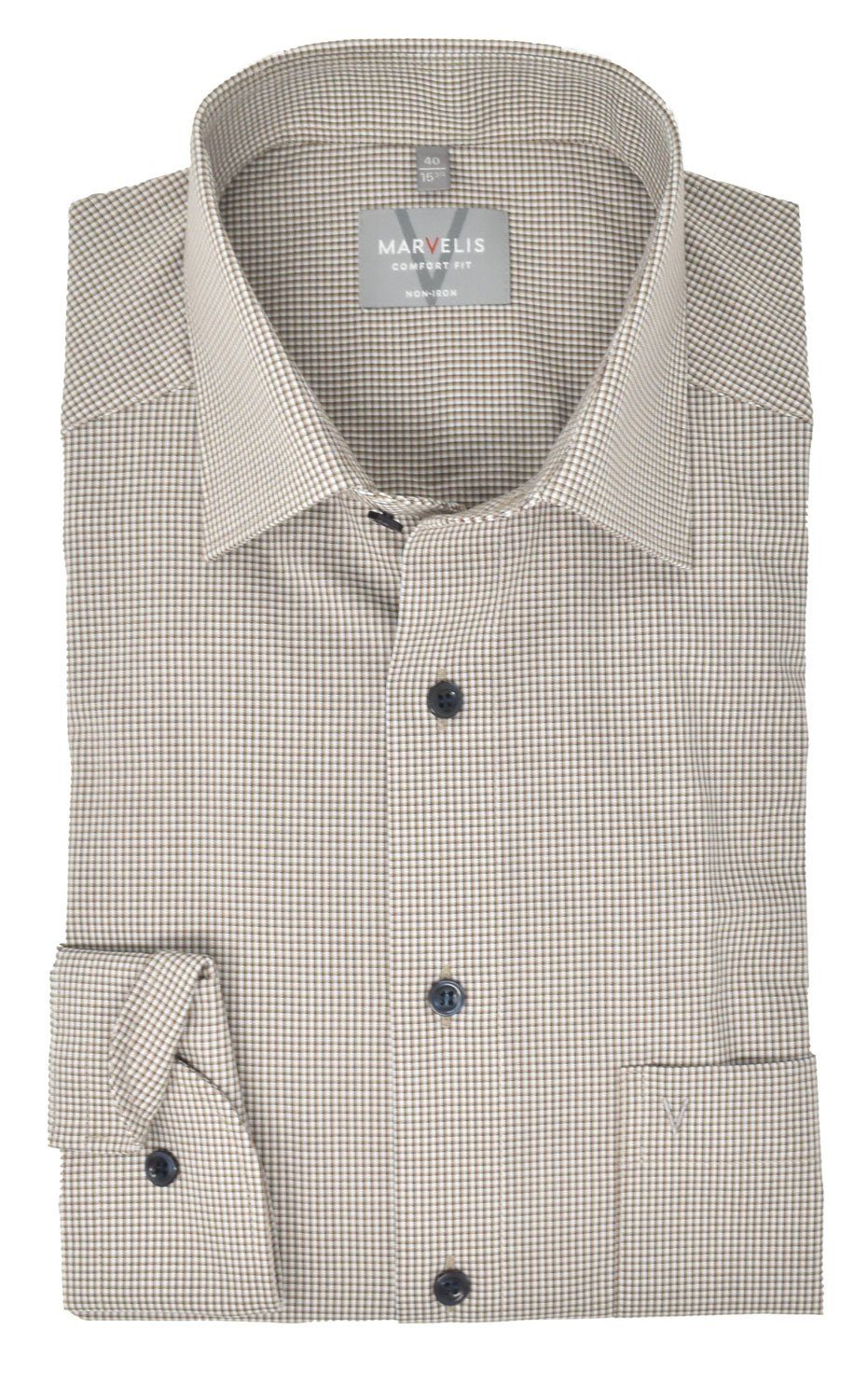 MARVELIS Businesshemd COMFORT FIT - Businesshemd bequeme Schnittführung