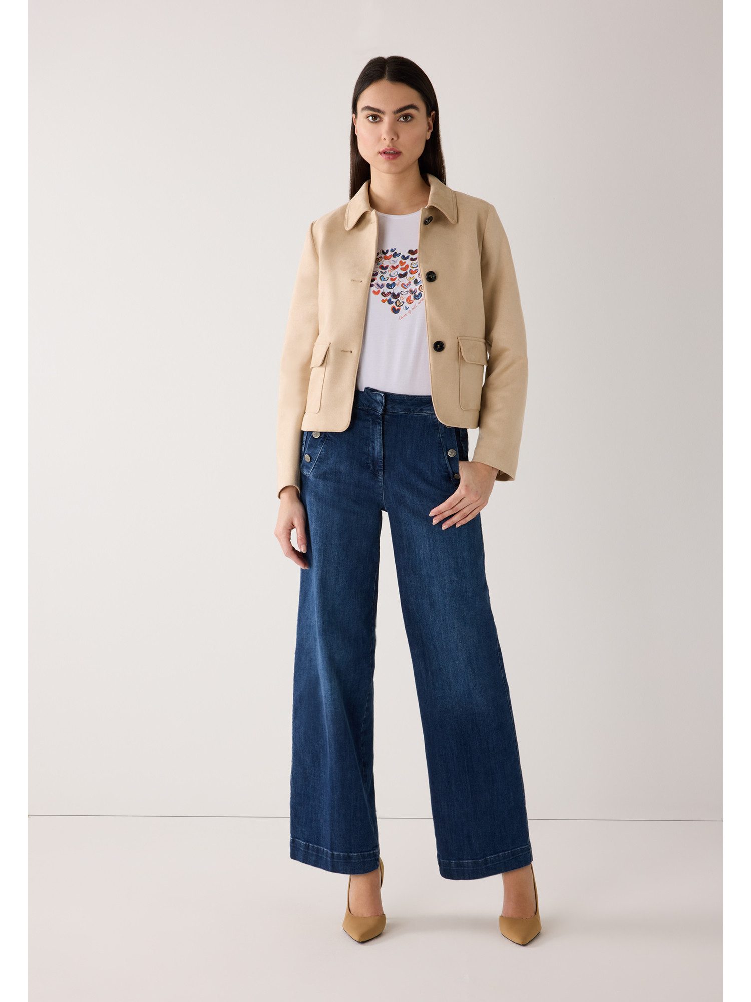 MORE&MORE Kurzarmshirt elastsiches Baumwoll-Kurzarmshirt günstig online kaufen