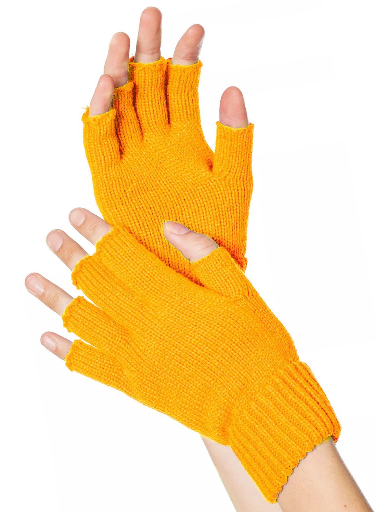 Metamorph Kostüm Fingerlose Stoffhandschuhe orange, Fingerlose Handschuhe als Basic für zahlreiche Styles