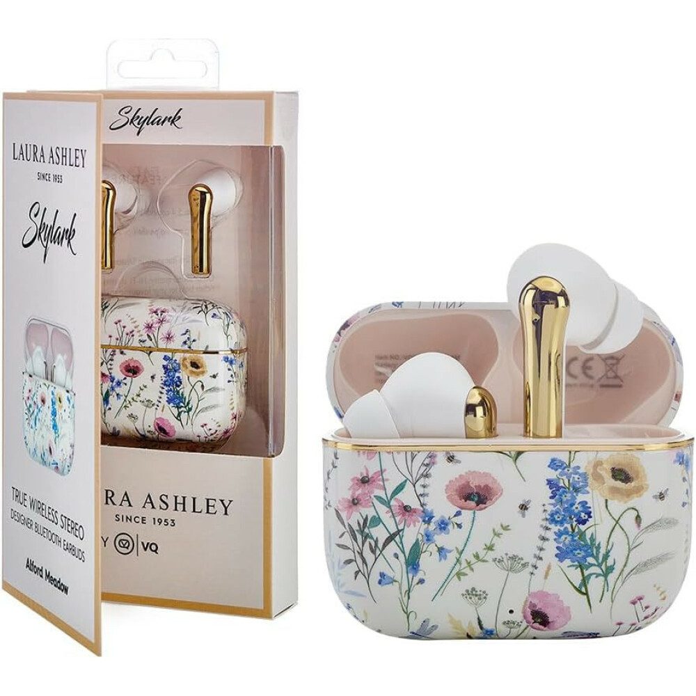 LAURA ASHLEY Laura Ashley Kabellose Ohrhörer Bluetooth TWS 5.3 – Alford Meadow Blau wireless In-Ear-Kopfhörer (Mobile phone)