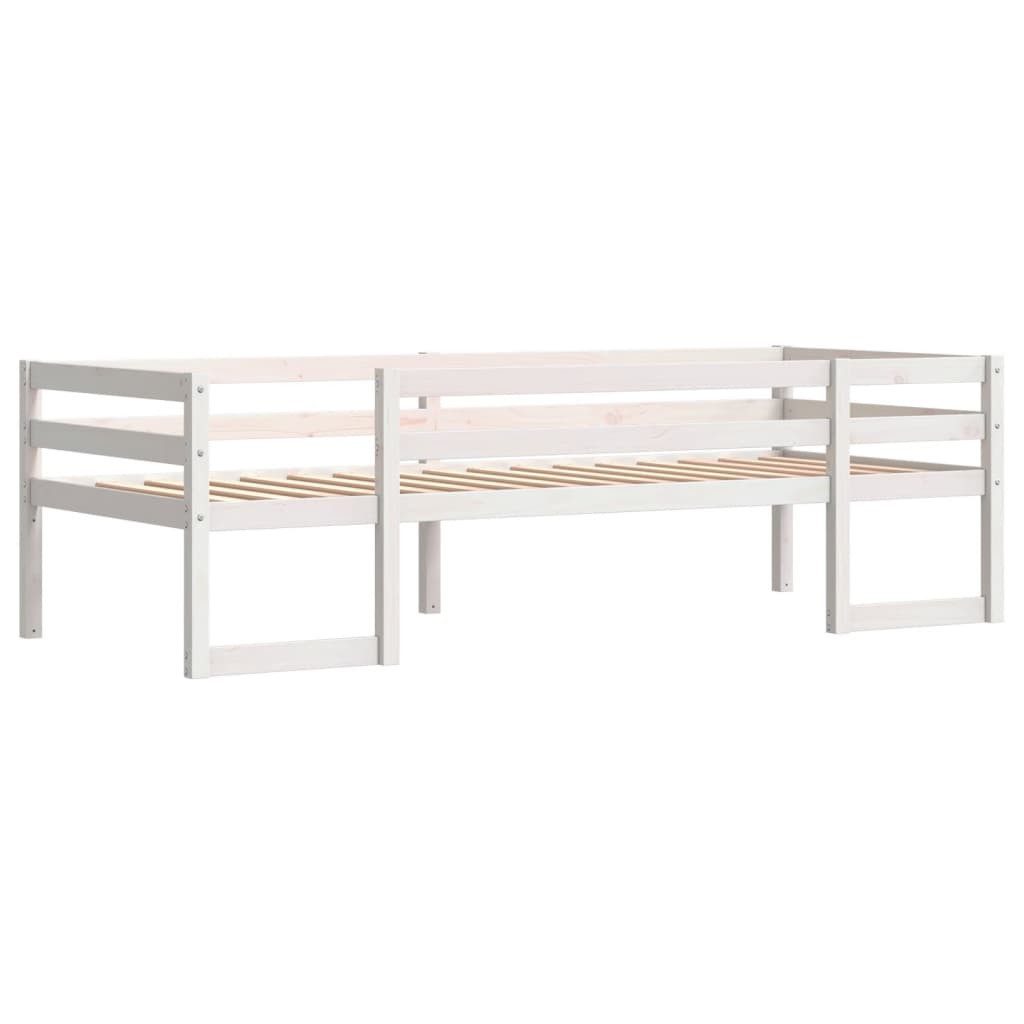 vidaXL Bett Kinderbett Weiß 90x200 cm Massivholz Kiefer
