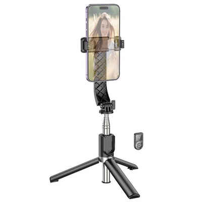 HOCO Selfie-Stick Selfie Stick Stativ mit Bluetooth-Fernbedienung schwarz 70mAh