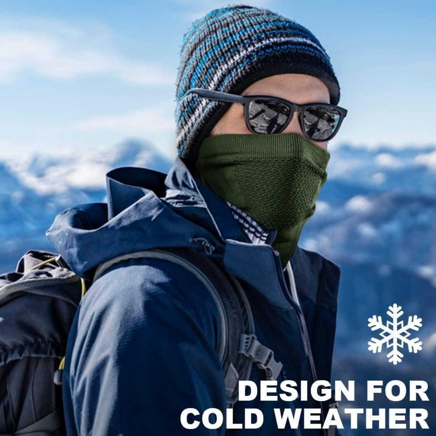 LuxusKollektion Sturmhaube Halswärmer Gamasche Gesichtsmaske Sturmhaube Bandana Ski Alle Grün