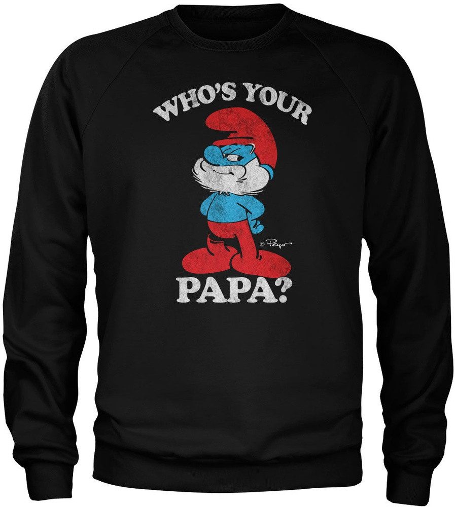 Die Schlümpfe Rundhalspullover Who's Your Papa? Sweatshirt