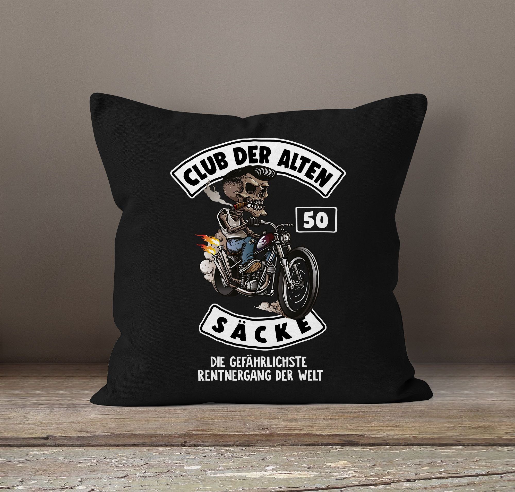 MoonWorks® Club MoonWorks Kissen-Bezug Säcke 50 der alten schwarz Kissen-Hülle Dekokissen Geburtstags-Geschenk