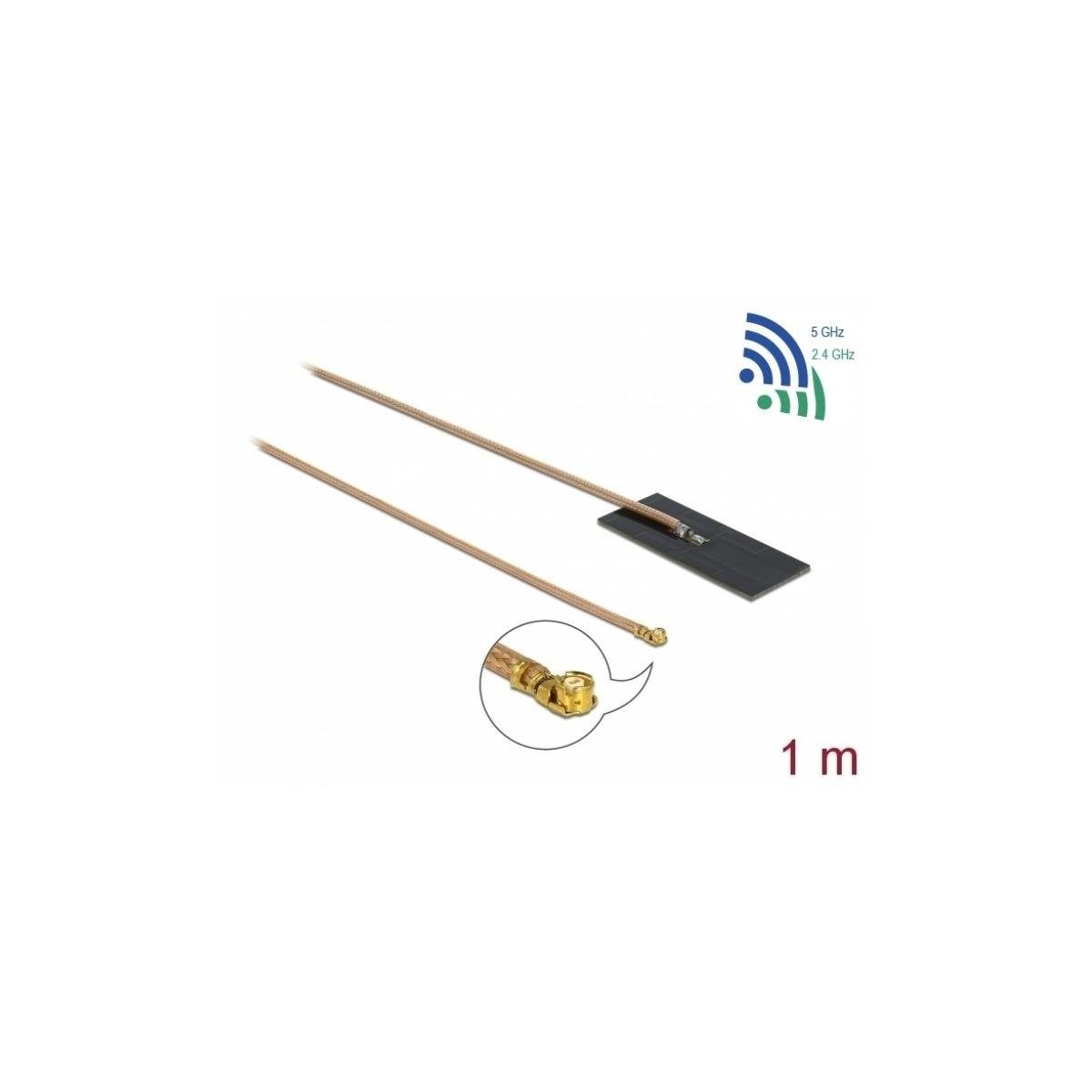 Delock WLAN-Antenne - 802.11 ac/ax/a/h/b/g/n, WLAN-Antenne MHF(R) I-Stecker