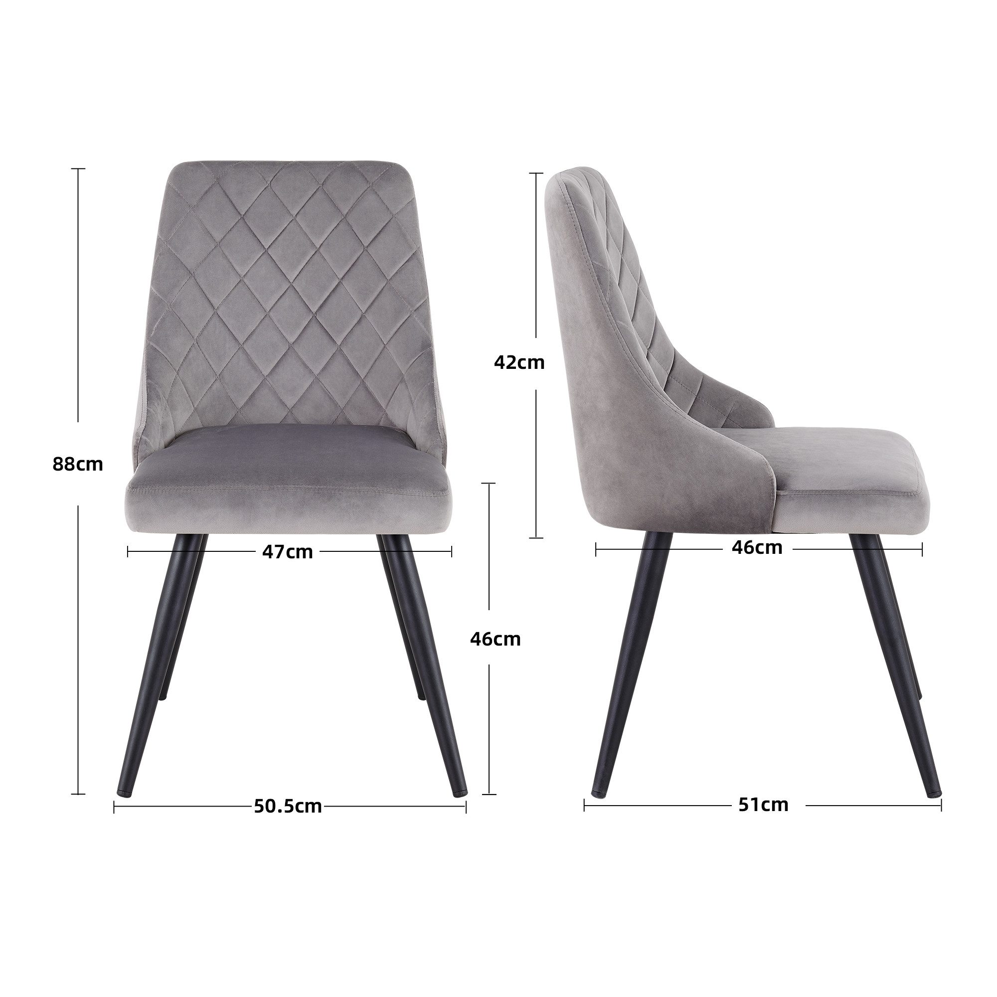 Duhome Esszimmerstuhl, 2er Set Esszimmerstuhl Polsterstuhl günstig online kaufen