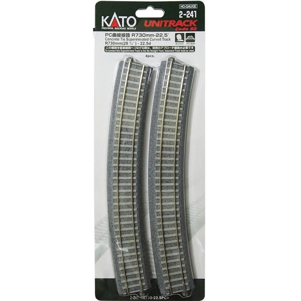 Modelleisenbahn-Set H0 4er-Set Gebogenes Gleis, überhöht -Beton -