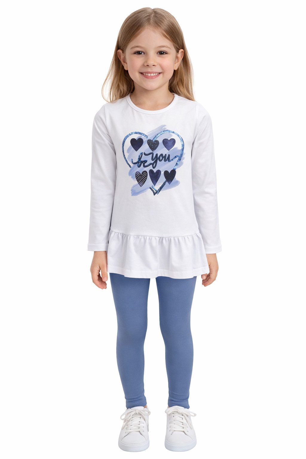 Girls Fashion Langarmshirt & Leggings Sommer Set Langarm Shirt + Leggings, MS2179 (LA-Shirt & Leggings) in niedlichem Design