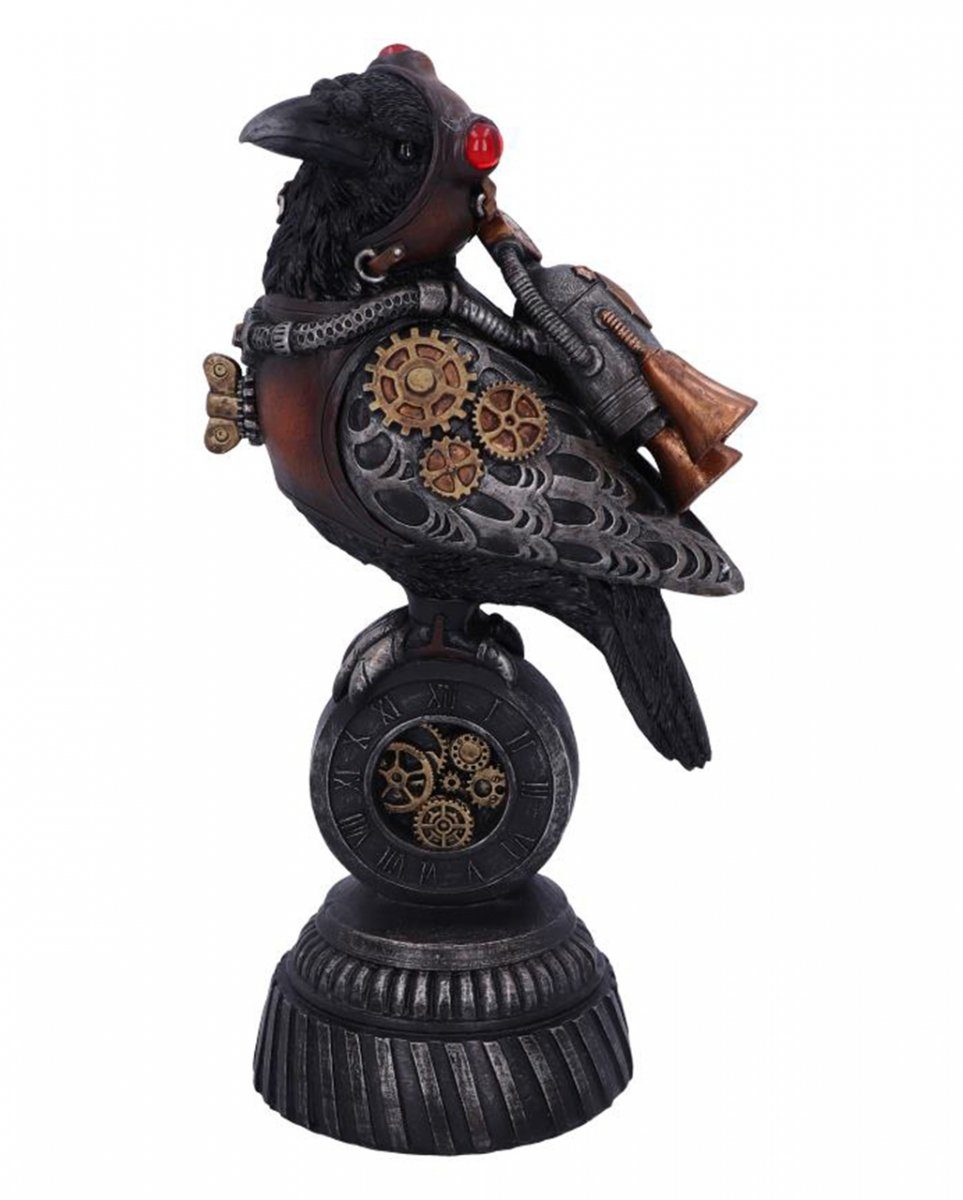 Horror-Shop Dekofigur Rivet Raven Steampunk Raben Figur 24cm