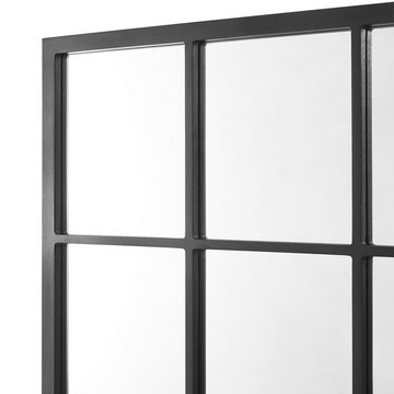 en.casa Wandspiegel, »Cupello« 90x60cm Rahmen Schwarz matt, Fensteroptik