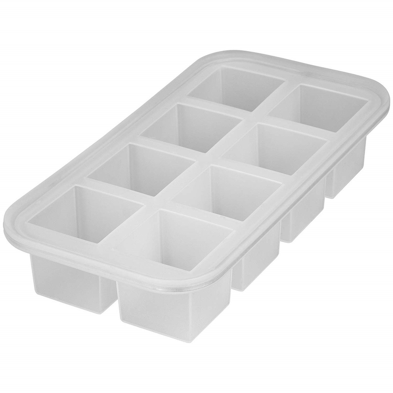 HAC24 Eiswürfelform XXL Eiswürfelbereiter Silikonform Eiswürfelbehälter Riesenwürfel, (1-tlg), Silikon Eiswürfel 5 x 5 cm