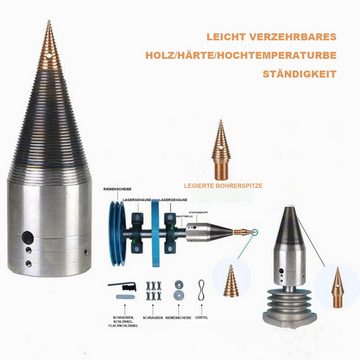 Daisred Holzspalter Holzspalter Schraube Kegel, M16-Gewinde Spaltholzkegel