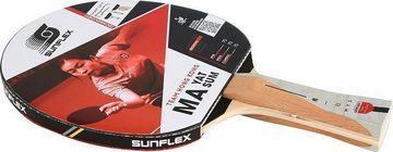 Sunflex Tischtennisschläger MA YAT SUM + Tischtennishülle + 3x SX+ Bälle, Tischtennis Schläger Set Tischtennisset Table Tennis Bat Racket