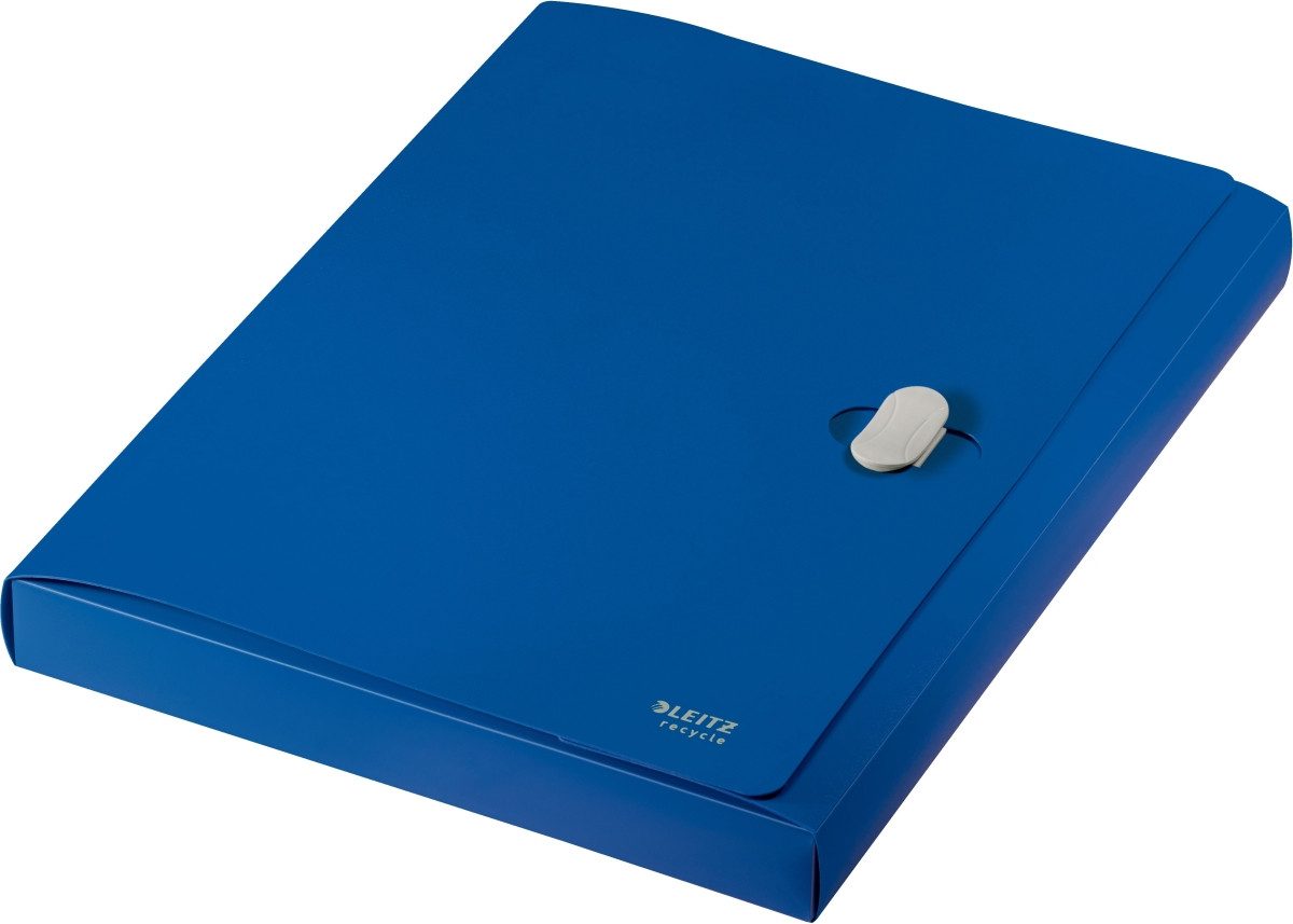 LEITZ Fächermappe Ablagebox Recycle A4 PP 30mm blau