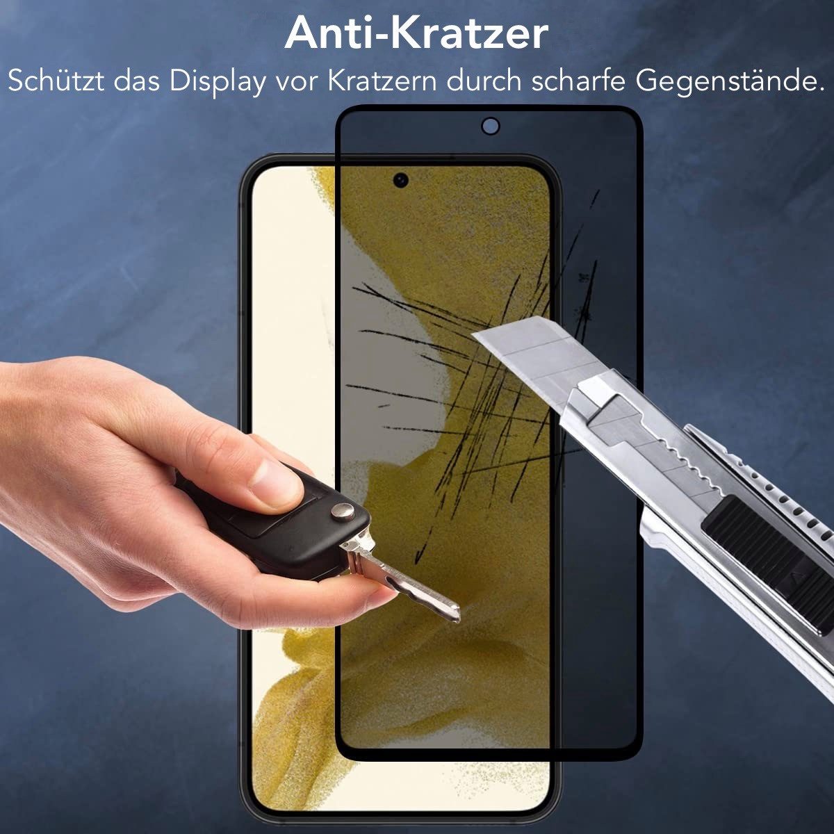 AVANA Schutzfolie Panzerglas für Samsung Galaxy S23 Ultra Sichtschutz Panzerfolie 9H, (2-St), Schutzglas, Blickschutz, Anti-Spy Panzerfolie