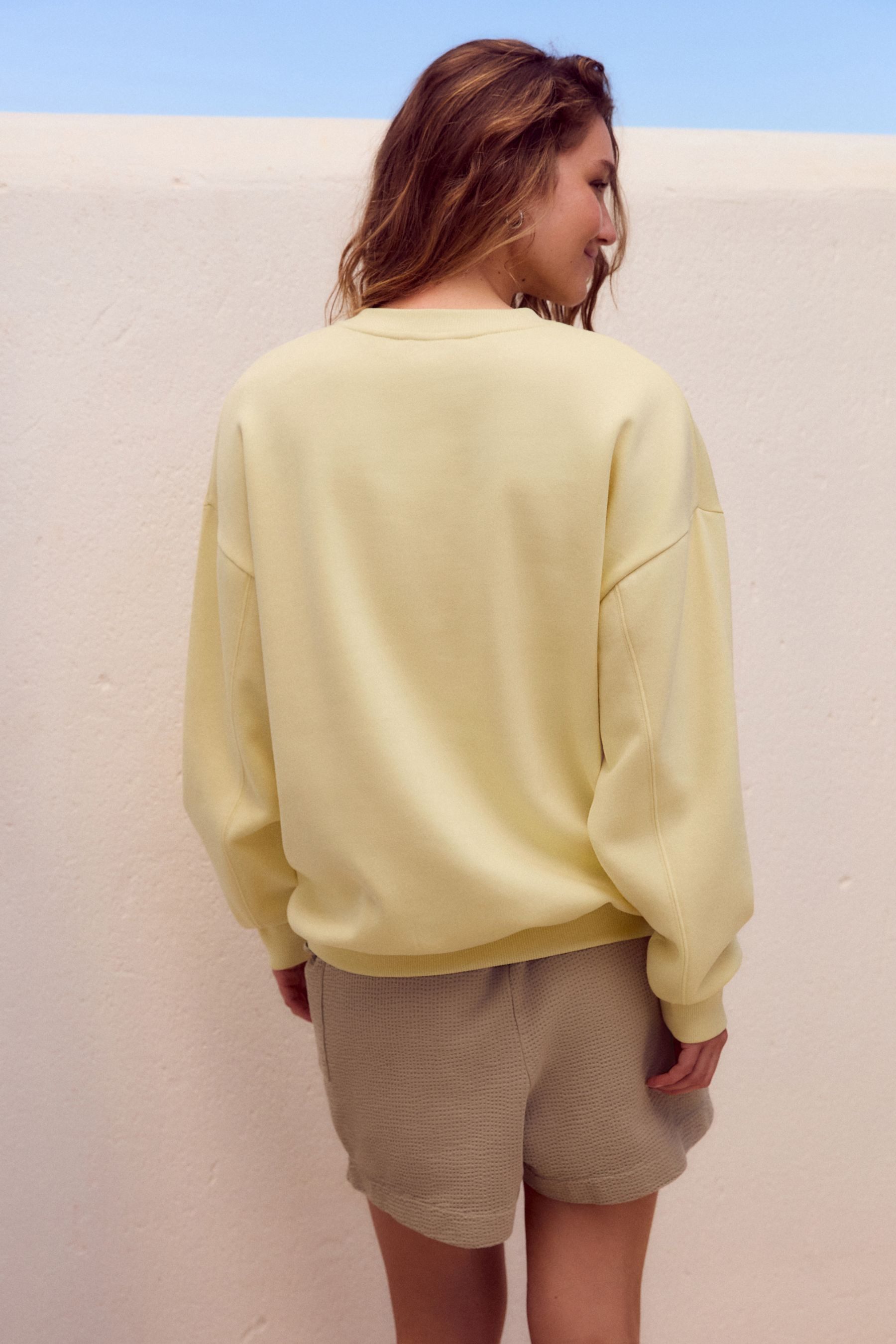 Next Sweater Gelbes Bouclé Amalfi Sweatshirt (1-tlg) günstig online kaufen