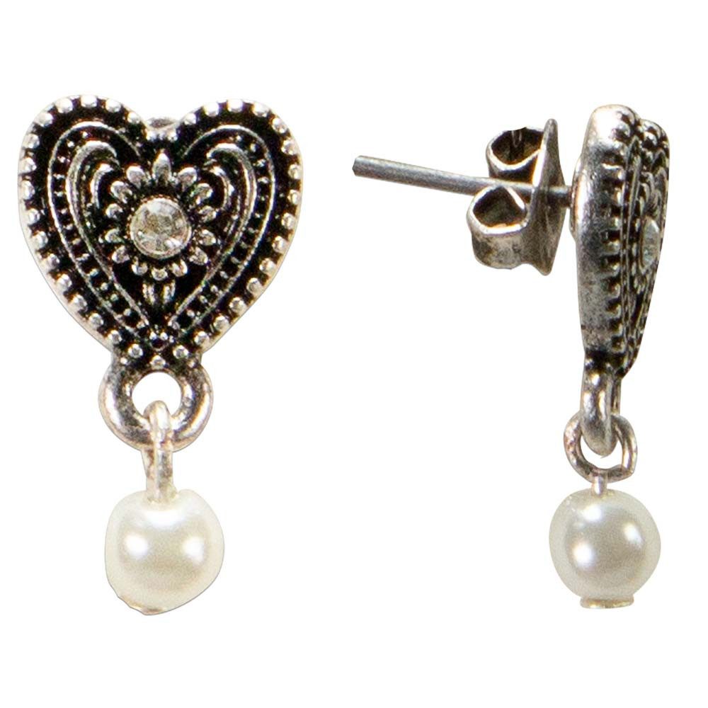 Alpenflüstern Paar Ohrstecker Trachten-Ohrringe Herz