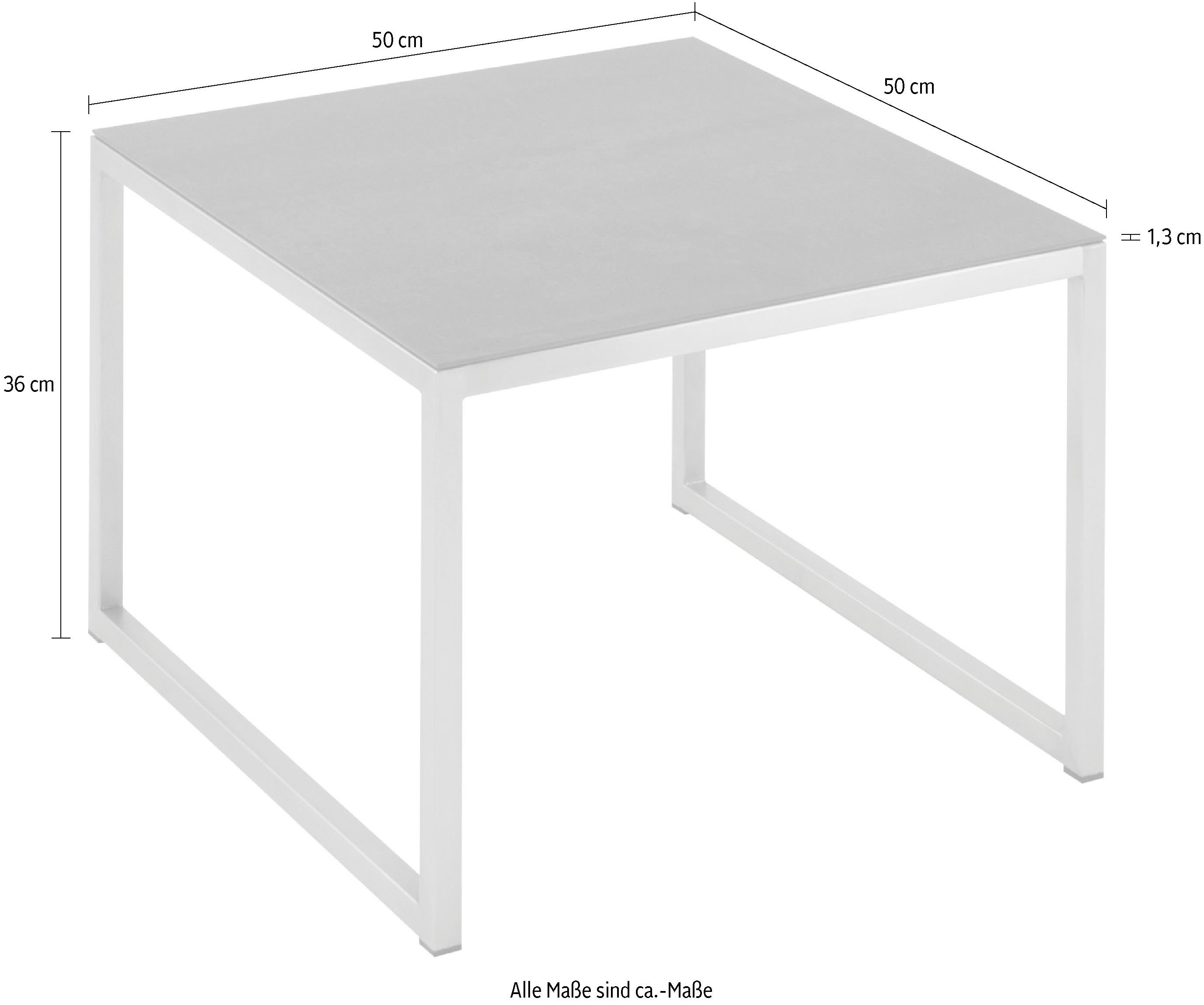 Henke Möbel Beistelltisch, Tischplatte Keramik hochwertiger aus