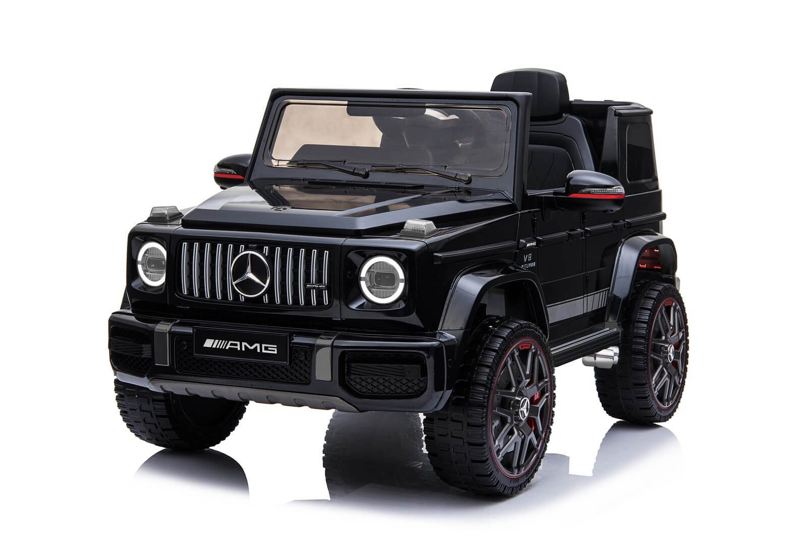 BoGi Elektro-Kinderauto Mercedes G 63 AMG 12V – 2x25W, RC, mit Musik & LED, Fahrspaß für Kinder mit Stil – Mercedes G 63 AMG 12V Elektroauto