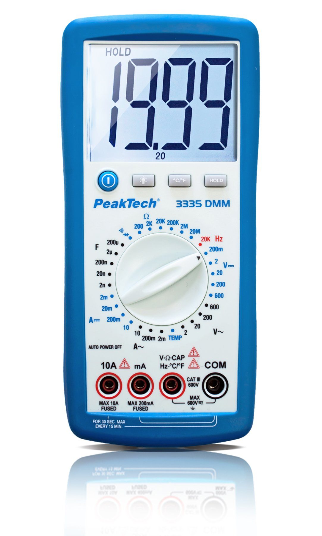 PeakTech Multimeter PeakTech P 3335: Digitalmultimeter ~ 2.000 Counts ~ 600V AC/DC, (1 St)