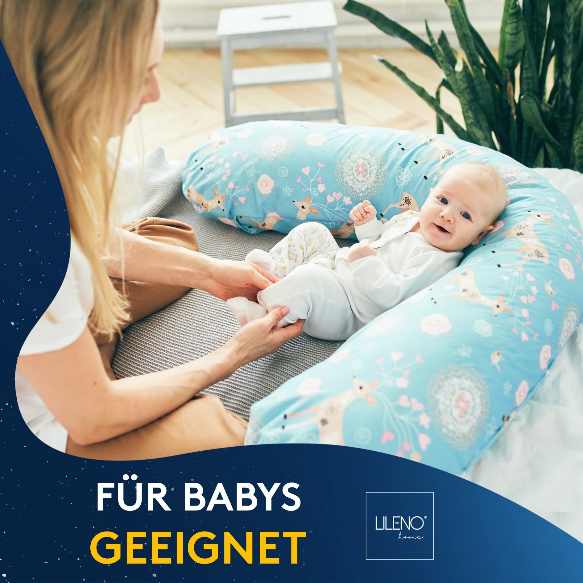 LILENO HOME Kopfkissen LILENO HOME Allergiker Kopfkissen Oeko-Tex & - Made in Germany, Füllung: 100% Polyester, Seitenschläfer, Bauchschläfer, Rückenschläfer, Spar-Set, 1er Set, Seitenschläferkissen 40x145 cm, allergikergeeignet, Stillkissen
