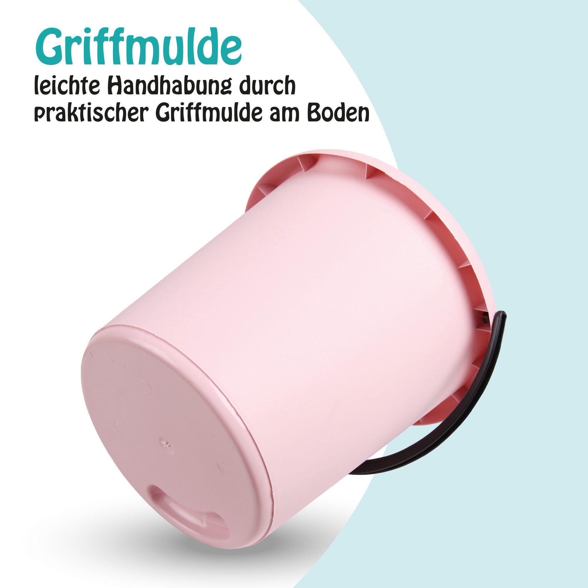 ProHome Putzeimer 5 Liter Eimer, (1-tlg), Haushaltseimer, vers. Farben, Kunststoffeimer, BPA-frei, Made in EU