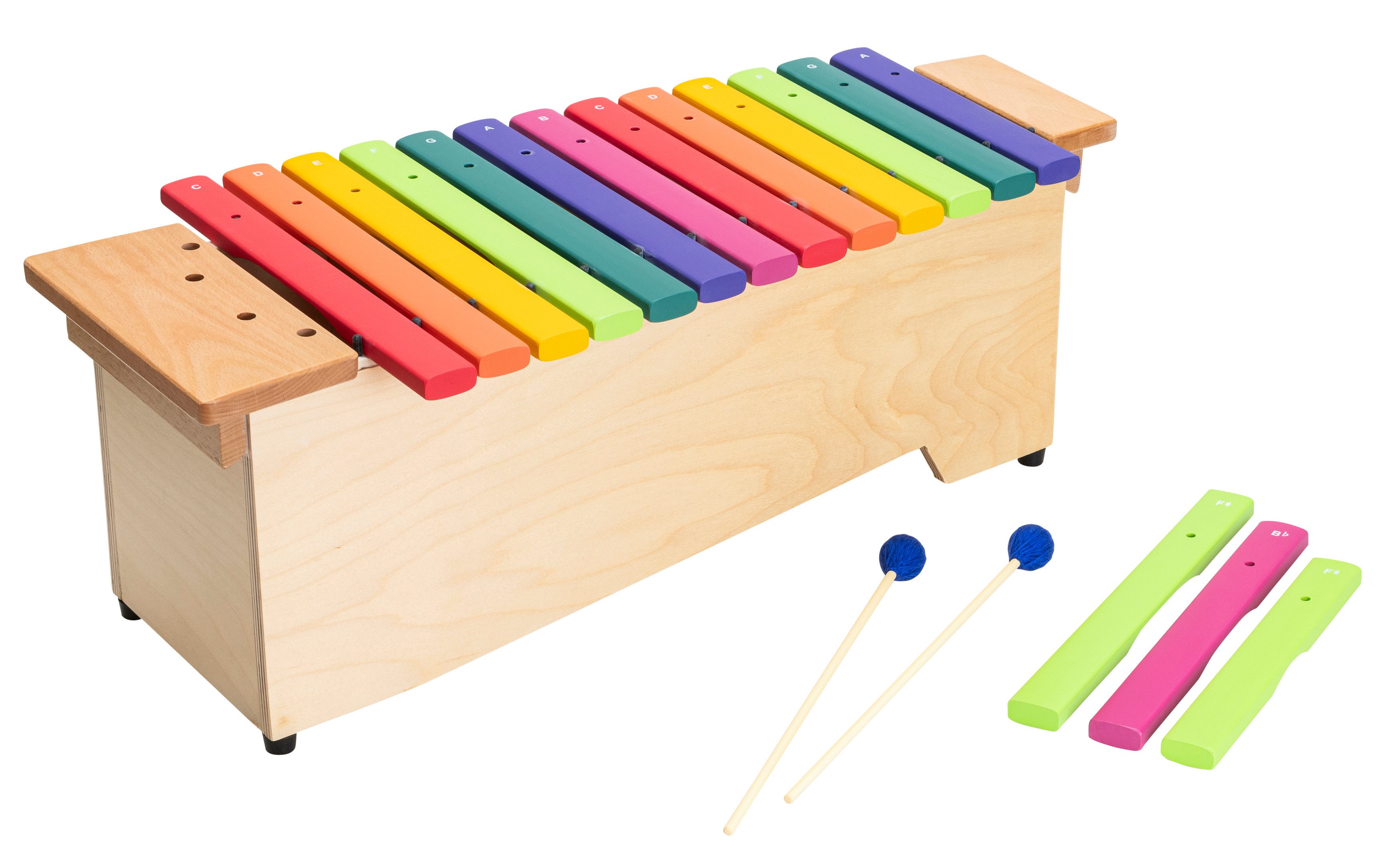 Betzold Xylophon Alt-Xylophon in Boomwhackers®-Farben, diatonisch Glockenspiel