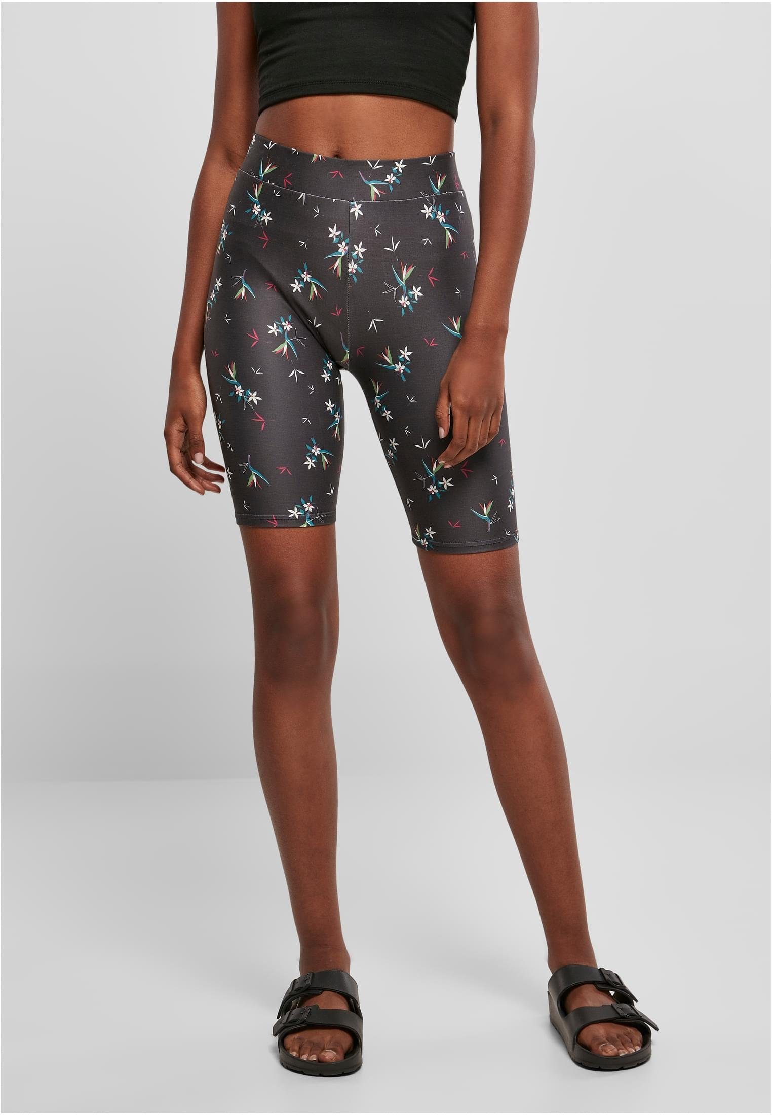 URBAN CLASSICS Stoffhose Damen Ladies (1-tlg), Ladies Soft UC Cycle Shorts AOP