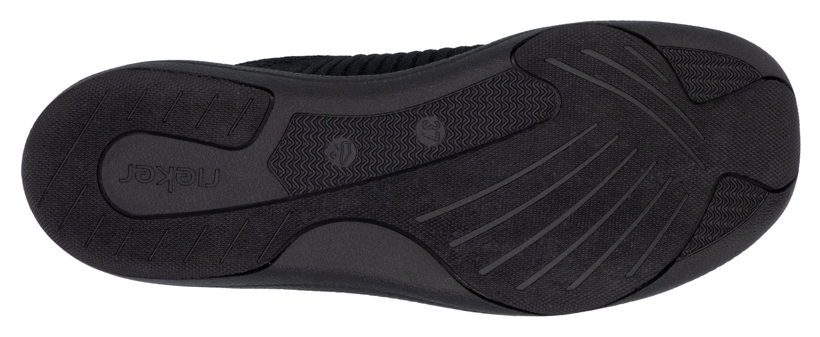 Rieker Sneaker, Barfußschuh, Schnürschuh, Halbschuh mit Schaftrandpolsterung