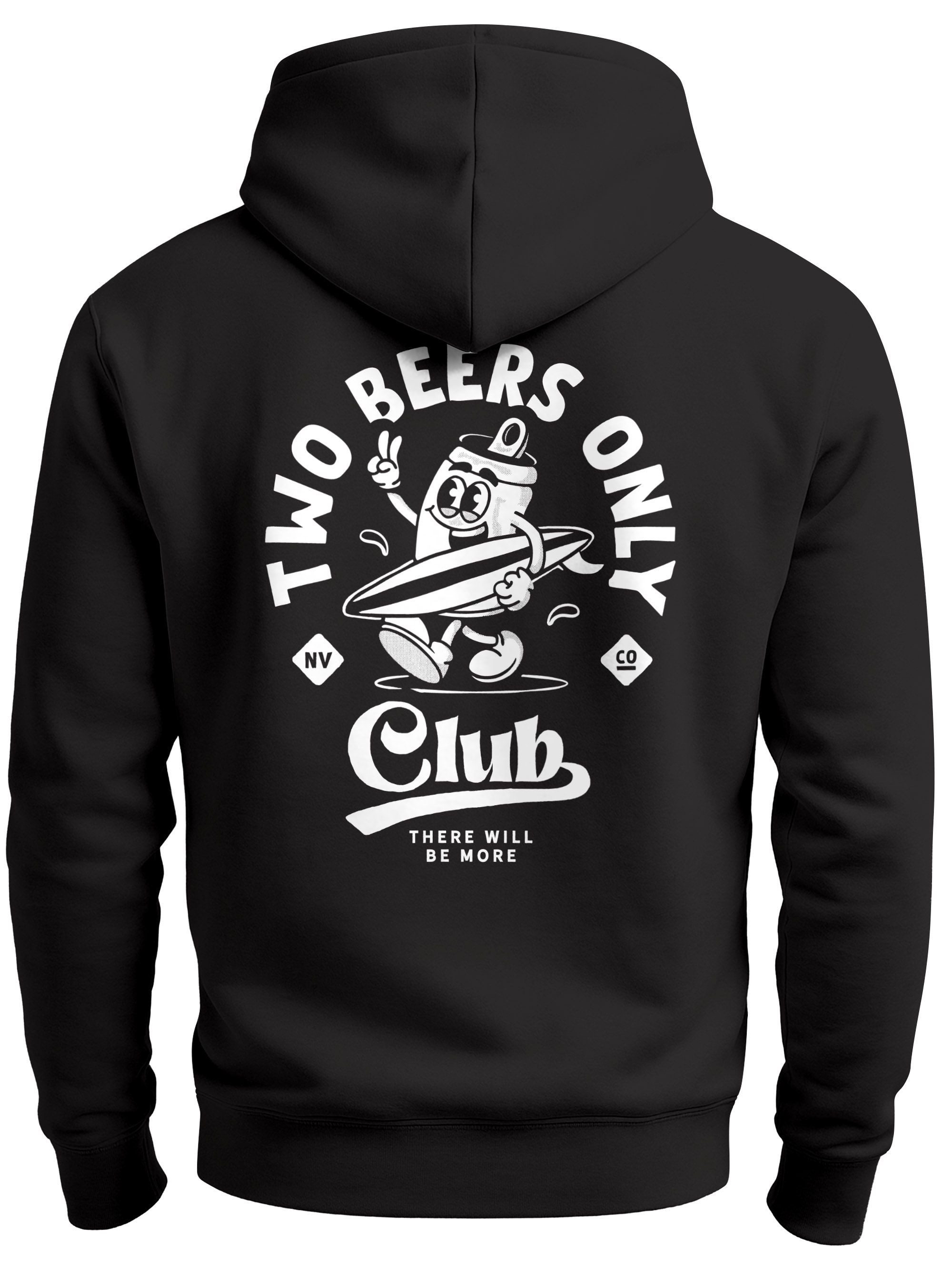 Sweatjacke Herren Sweatjacke Backprint Two Beers Only Zipjacke Zip-Hoodie