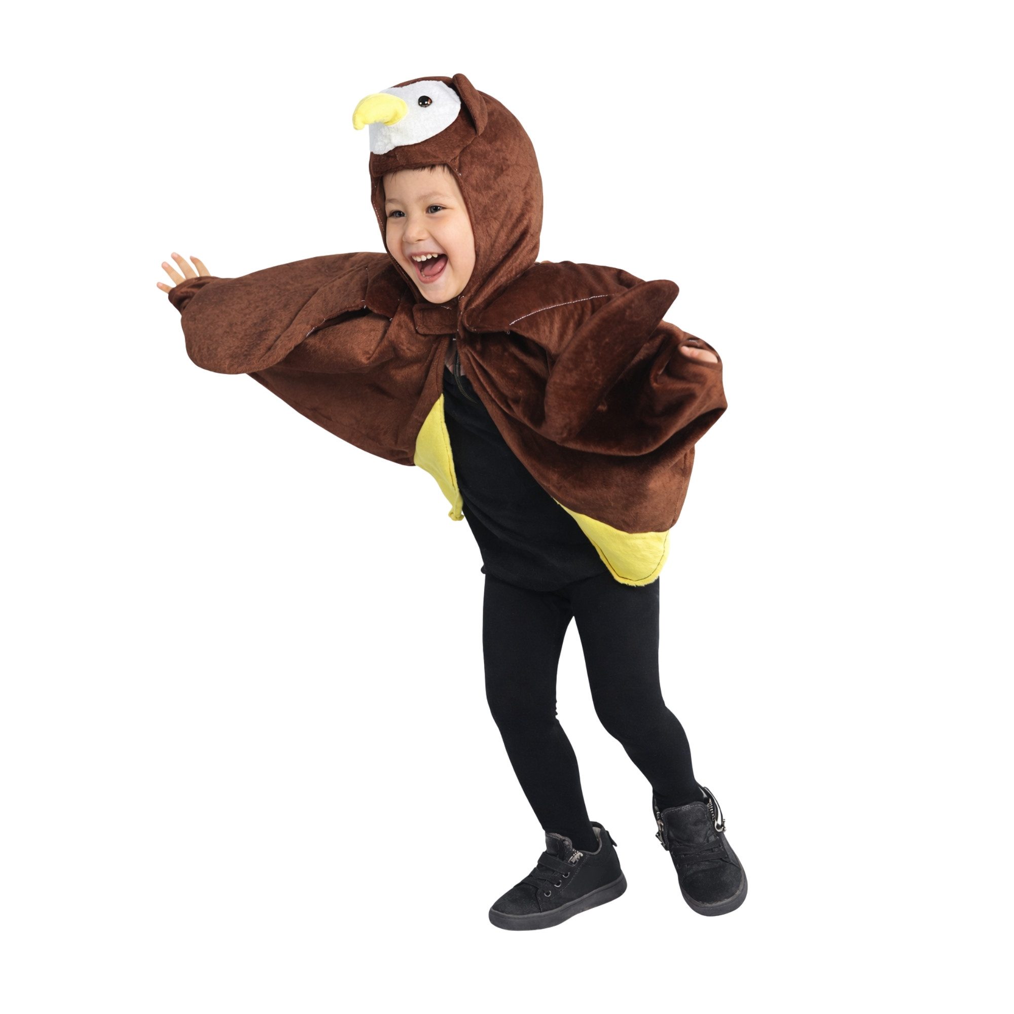 Seruna Kostüm Kostüm Umhang, Klein-Kinder Fasching - Model: Eule An79 - Größe: 74-98