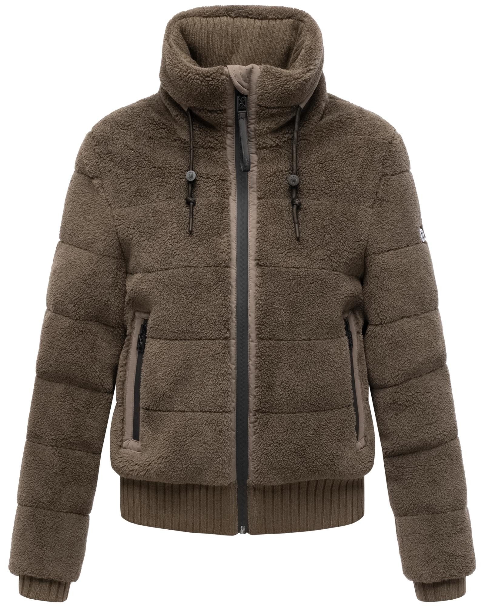 Navahoo Plüschjacke Schneepuder 14 warme Damen Teddyjacke für den Winter
