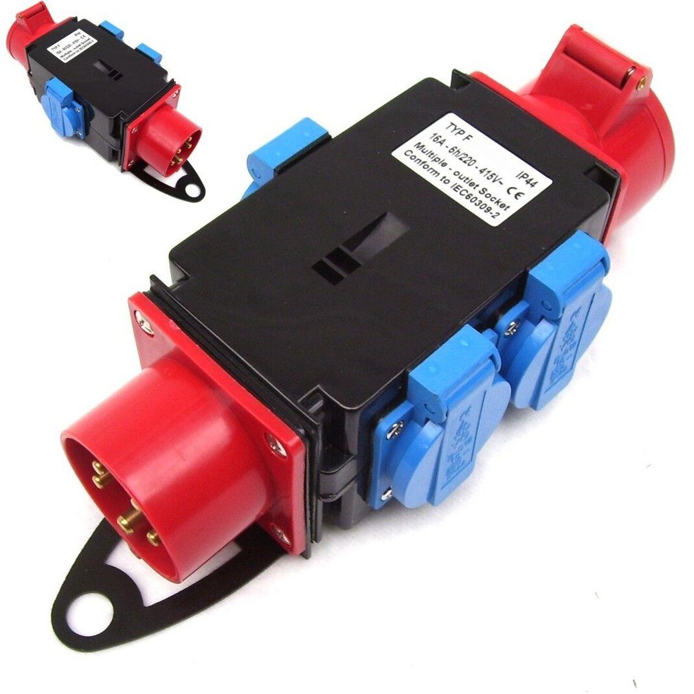 Apex Stromverteiler 55472 Baustromverteiler 1x400V 3x230V 16A Mehrfachsteckdose