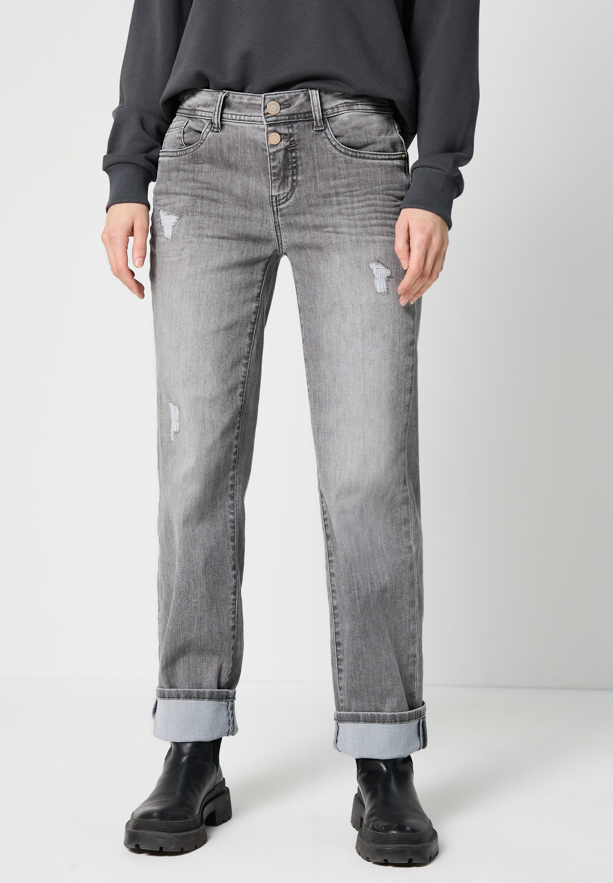 STREET ONE STUDIO Comfort-fit-Jeans aus Baumwolle mit Stretchanteil