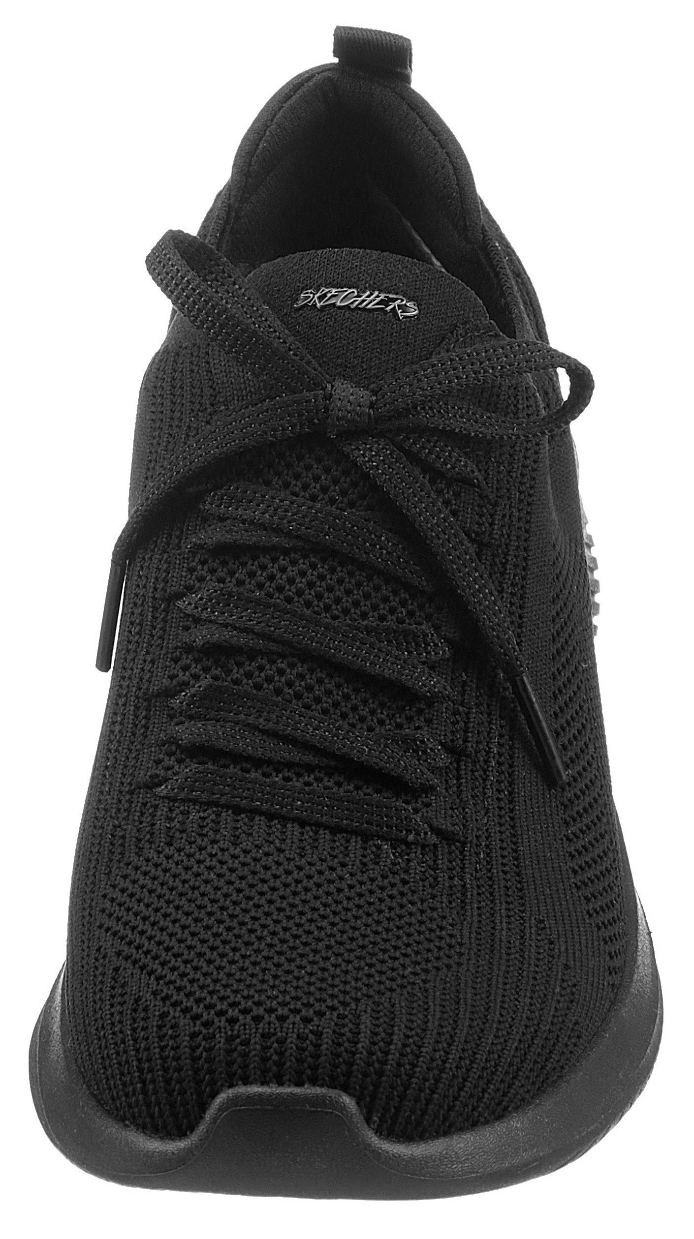Schlupfen schwarz ULTRA Skechers zum PLAN BIG mit aufgesetzter Sneaker Slip-On 3.0 FLEX Schnürung