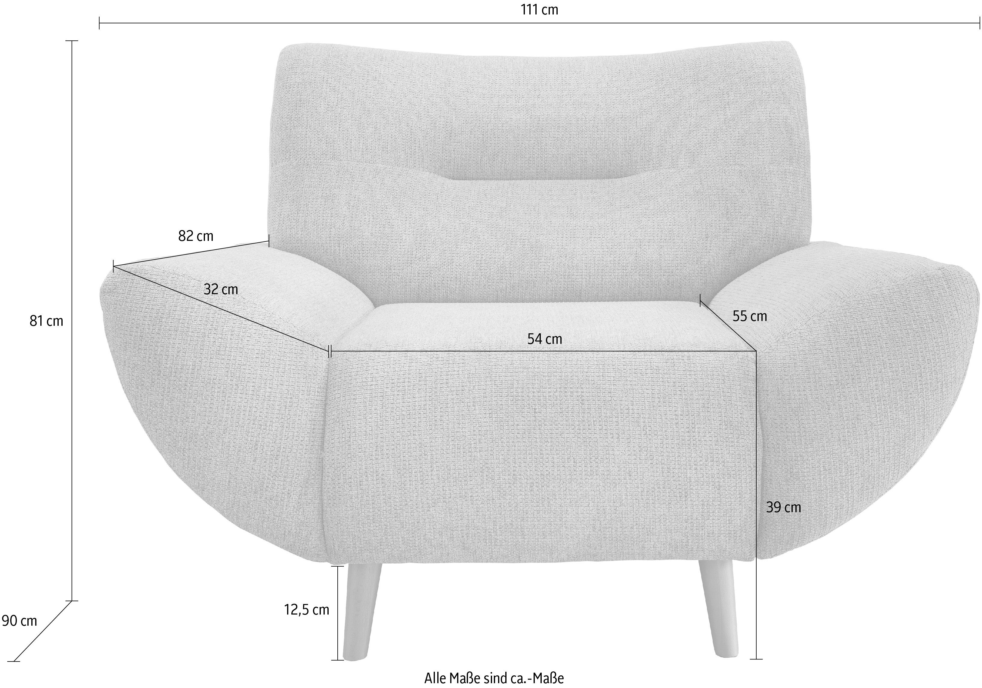 INOSIGN Sessel Set, erhältlich 3- Drago, frei als Raum Polsterecke, stellbar, & im 2-Sitzer