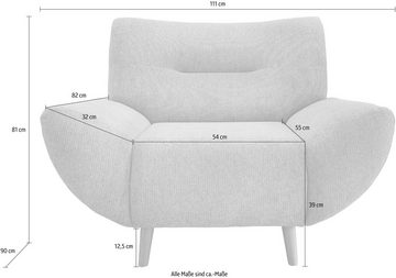 INOSIGN Sessel Drago, frei im Raum stellbar, als Set, Polsterecke, 3- & 2-Sitzer erhältlich