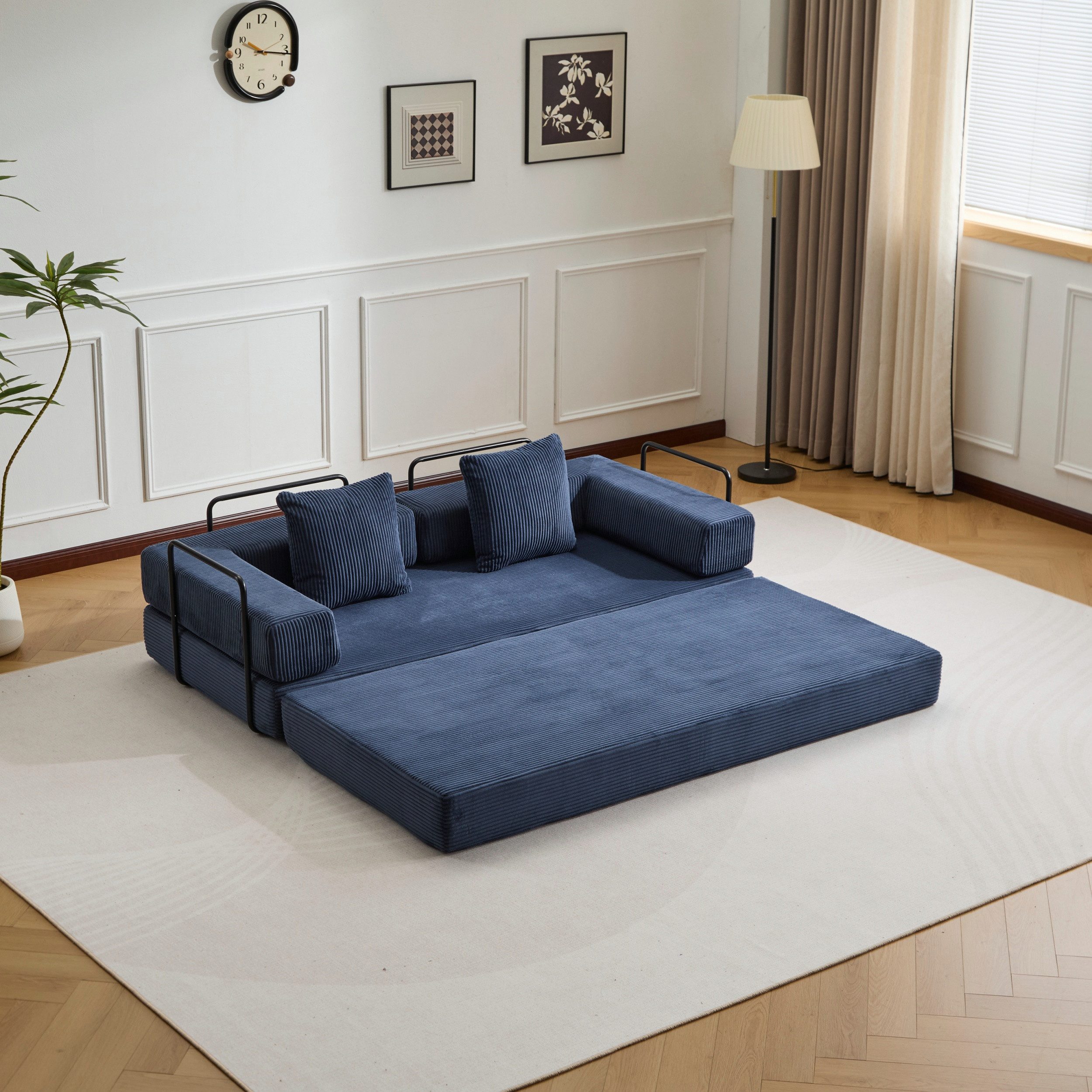 Leawin Sofa Faltbares Cord Schlafsofa, 4-in-1 günstig online kaufen