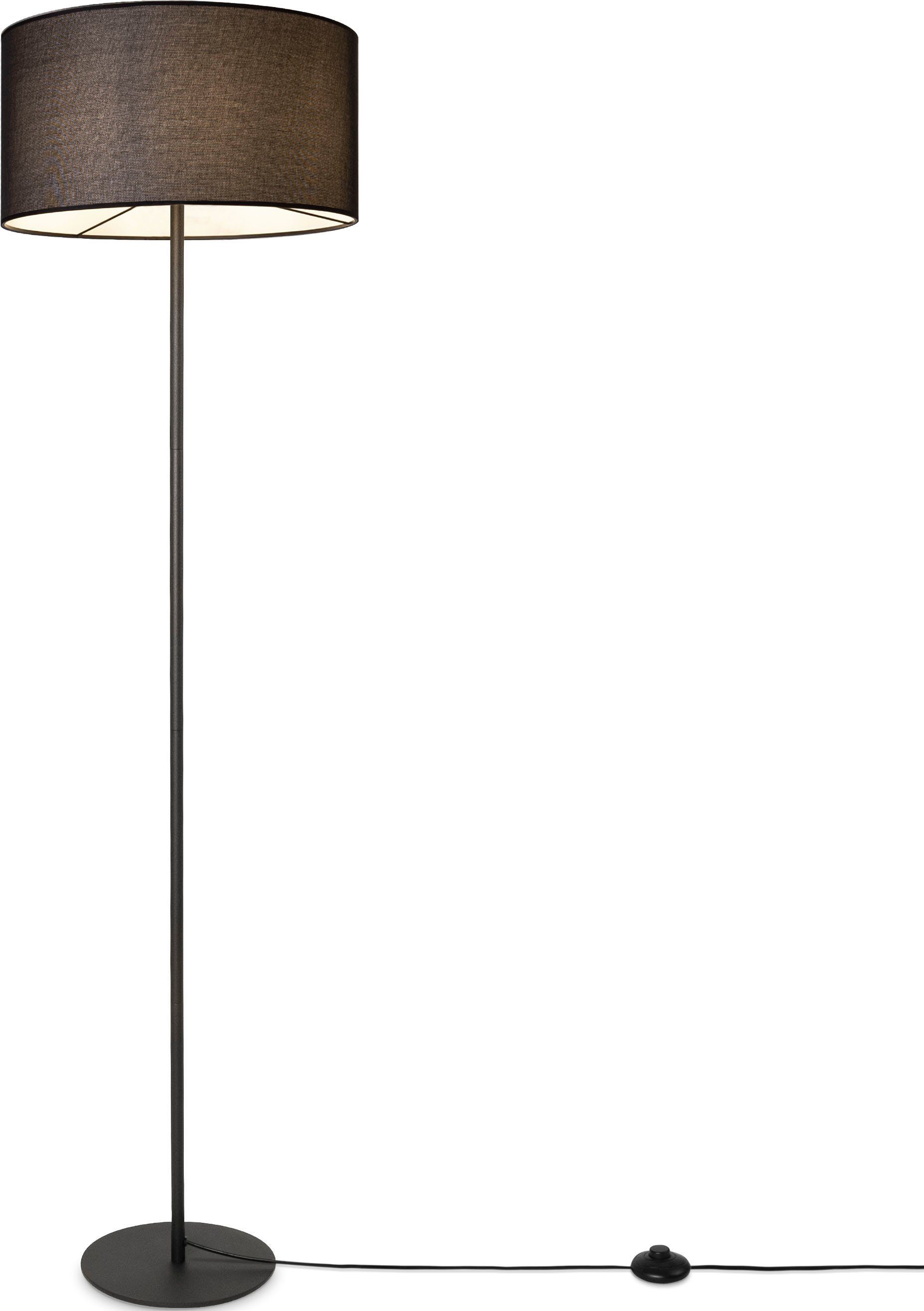 Paco Home Stehlampe LUCA CANVAS ohne Stoff UNI COLOR, Leselampe Skandi Leuchtmittel, Büro Wohnzimmer E27 Stehlampe Lampenschirm