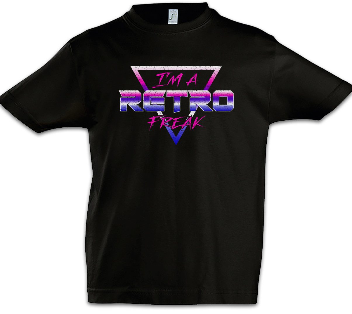 Print-Shirt I'm A Retro Freak Kinder T-Shirt Gamer Gaming Geek Nerd Fun 8 16 Bit
