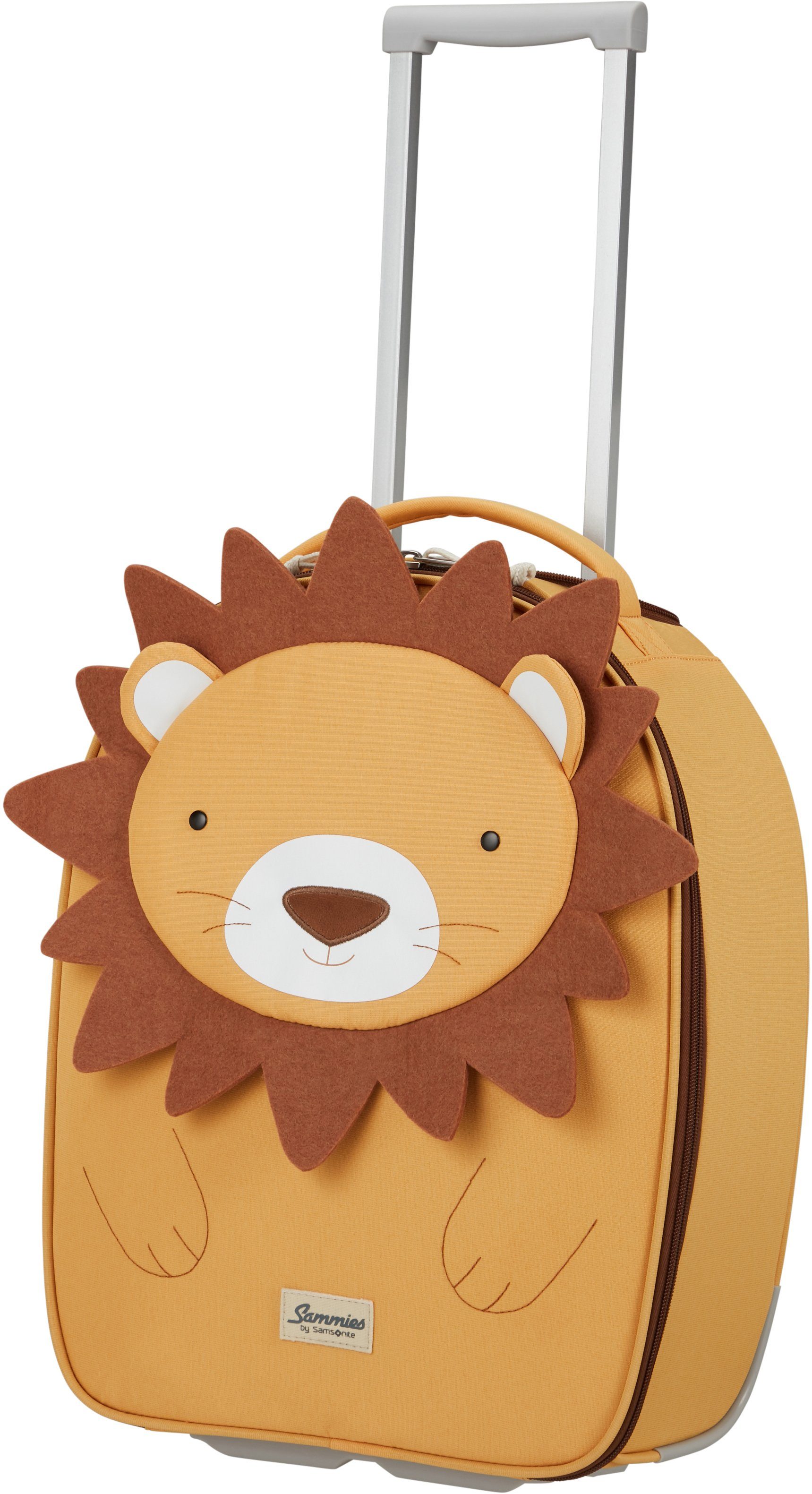 Samsonite Kinderkoffer Happy Sammies ECO, Lion Lester, 2 Rollen, für Kinder, arretierbares und versenkbares Druckknopf-Trolleysystem