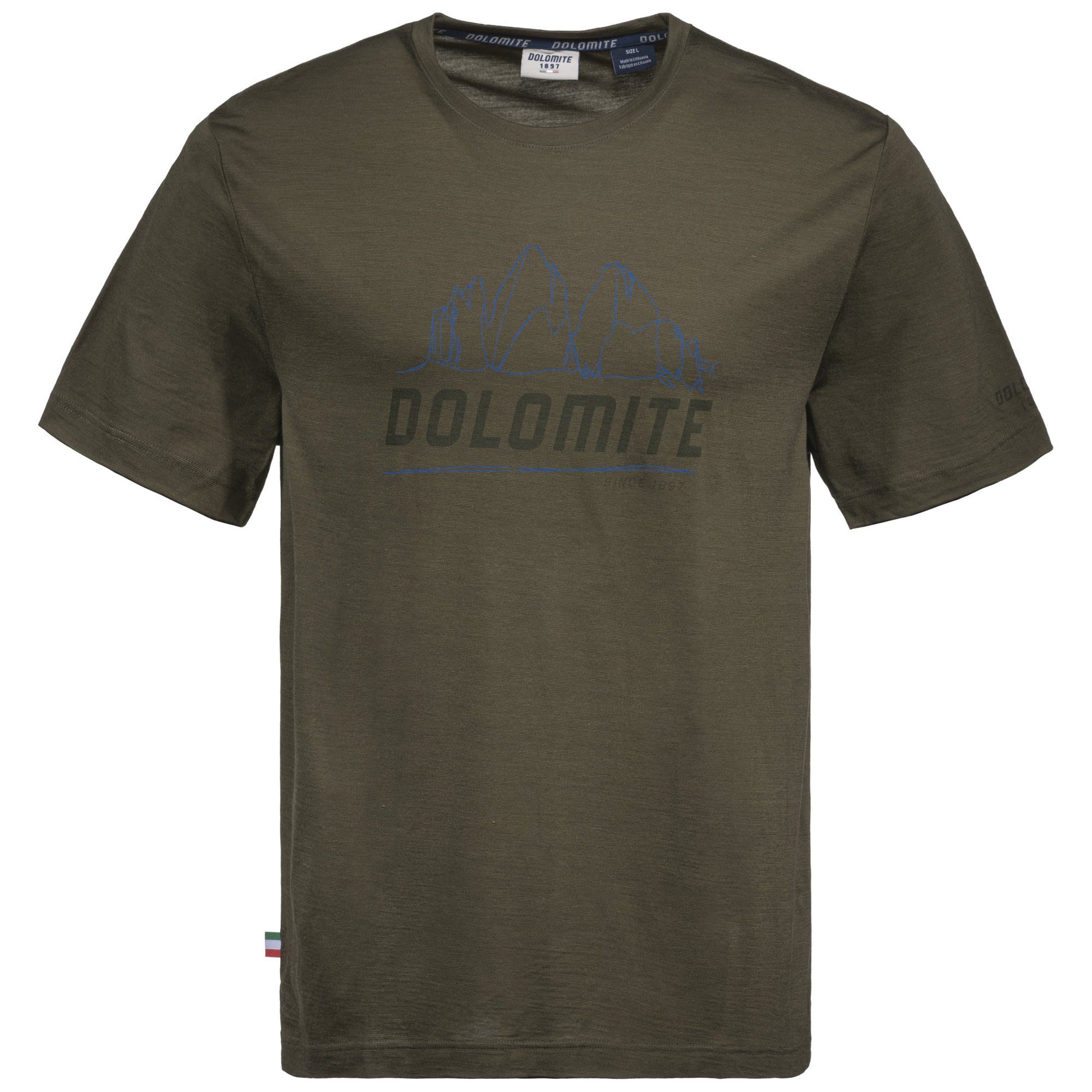 Dolomite T-Shirt Dolomite M Cristallo Merino Short-sleeve Tee Burnished Green