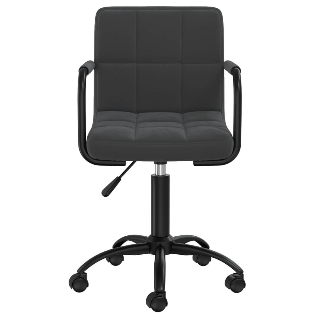 vidaXL Bürostuhl Bürostuhl Drehbar Schwarz Samt (1 St)