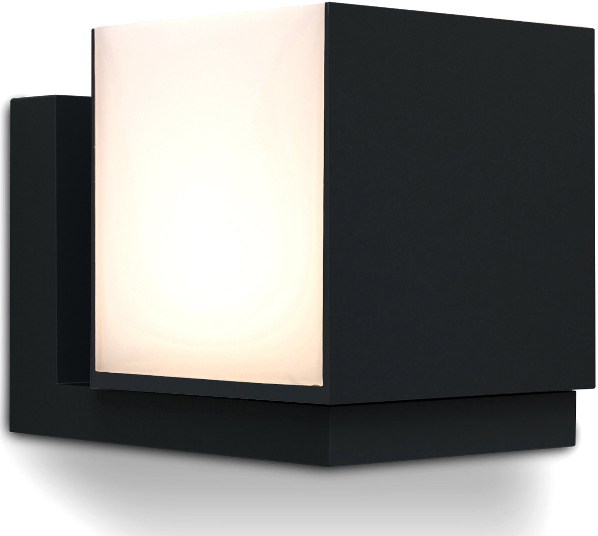 LUTEC LED Außen-Wandleuchte CUBA, integriert, Warmweiß fest LED